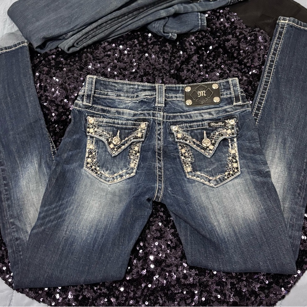 Miss Me Dark Blue Skinny Jeans - Picture 7 of 10